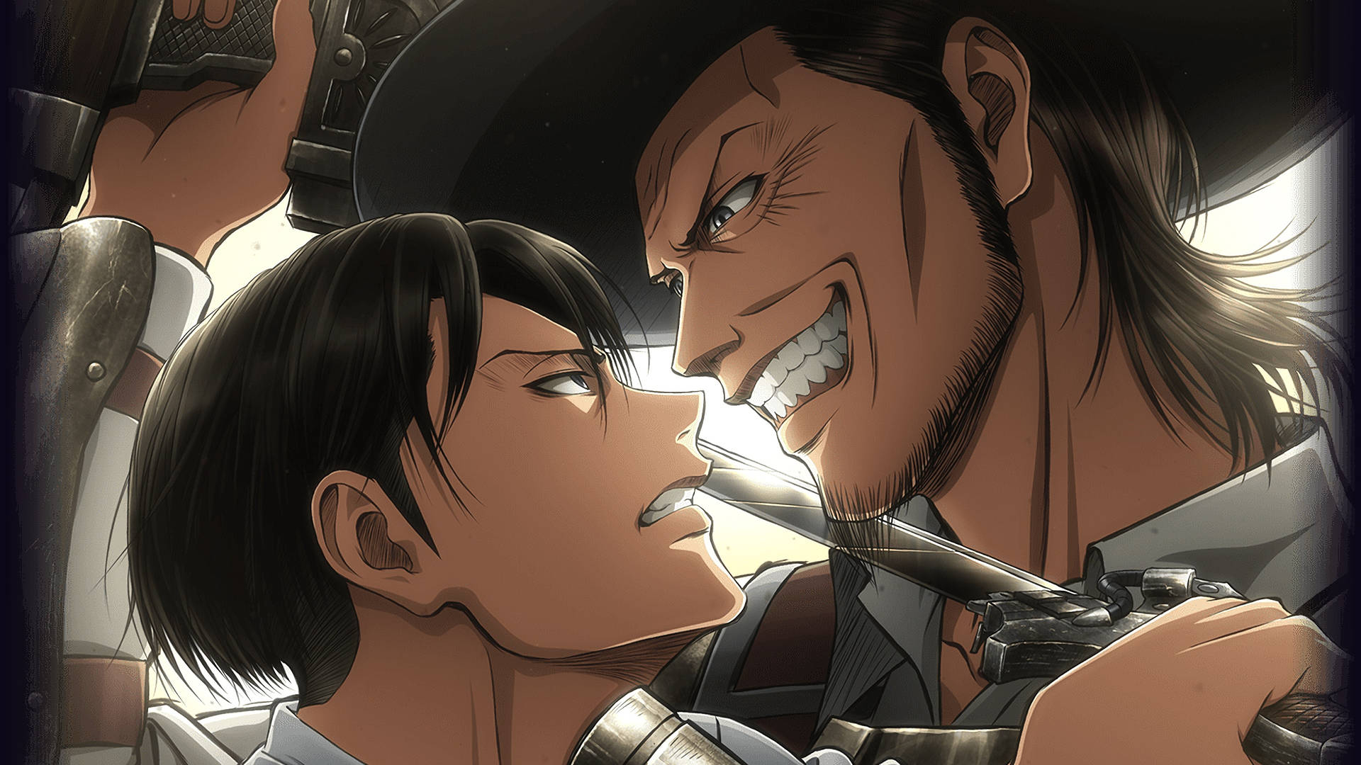 Levi And Kenny Intense Fight 4k Background