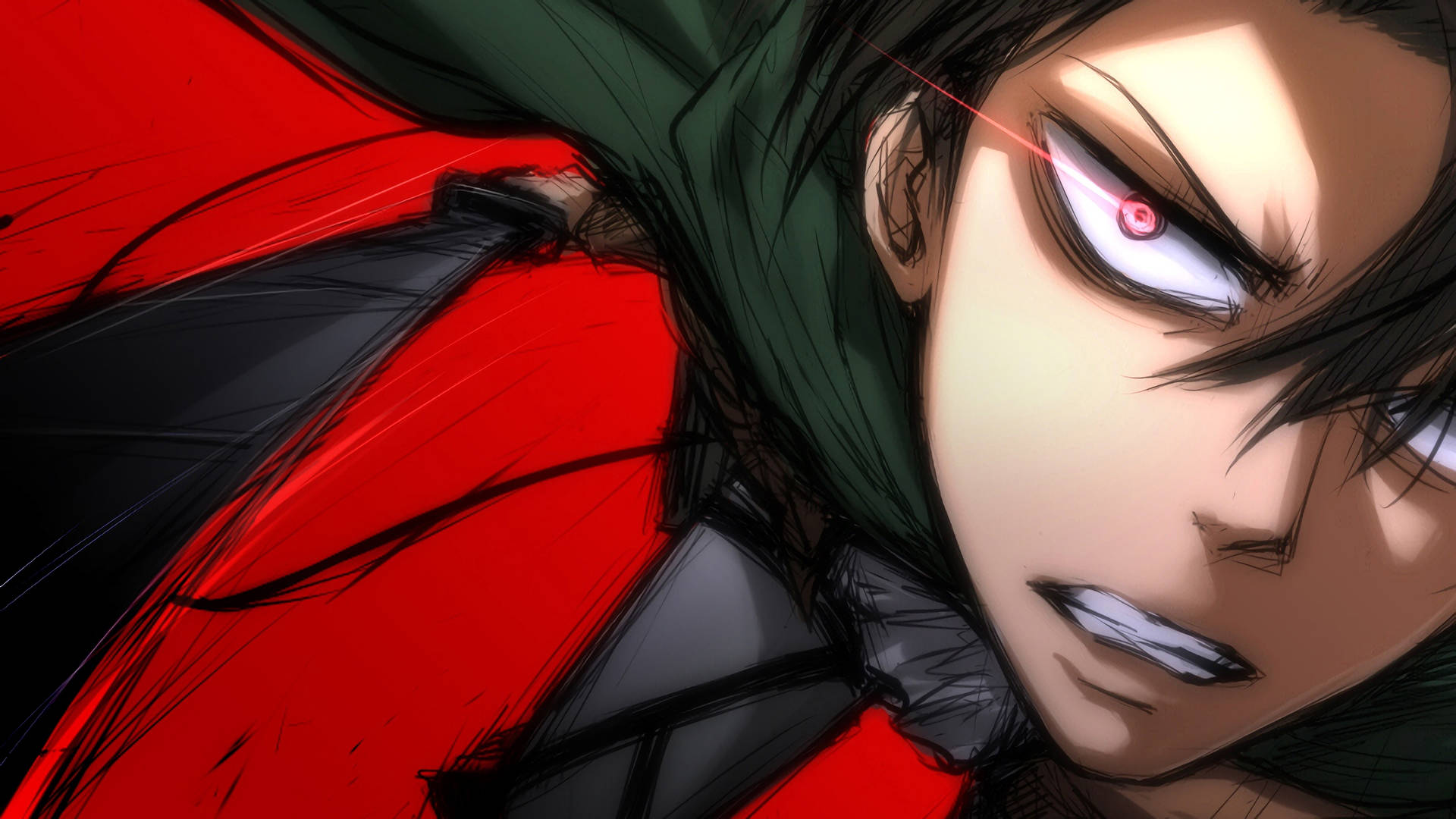 Levi Close-up Drawing 4k Background