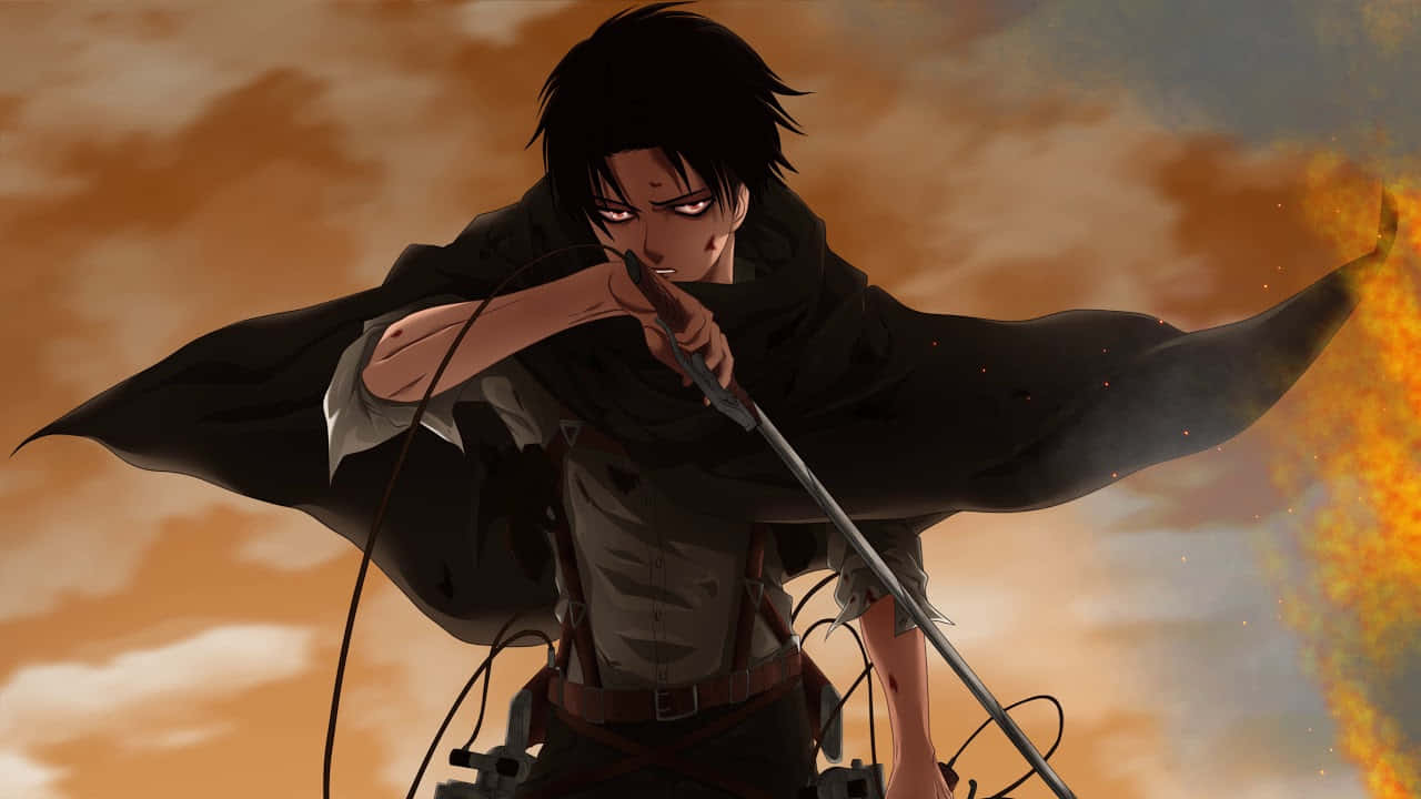 Levi Pfp Wiping Face Background