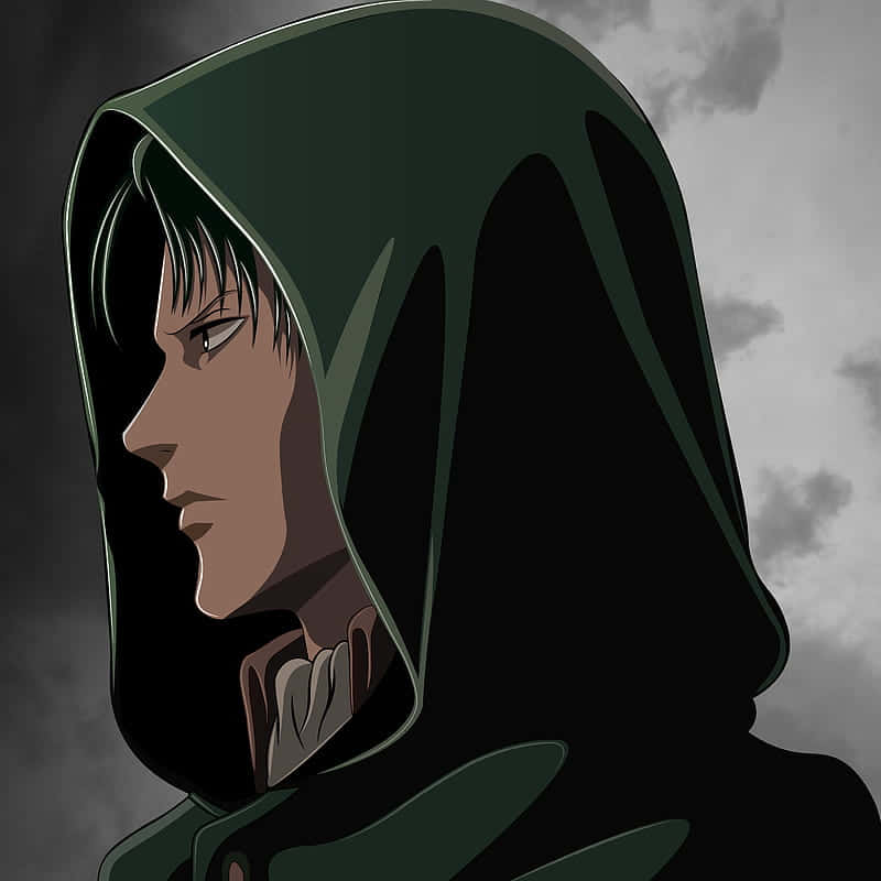 Levi Pfp With Hood Up Background