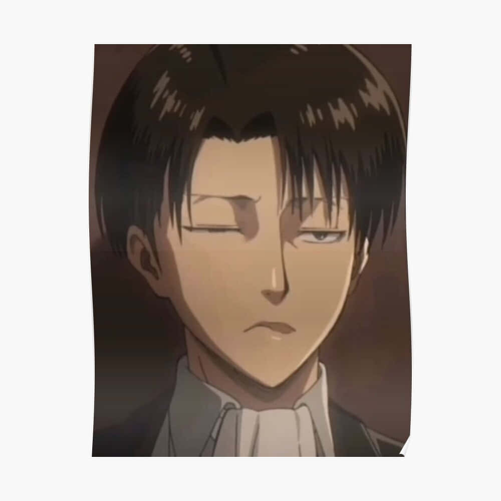 Levi Pfp With Lip Bite Background