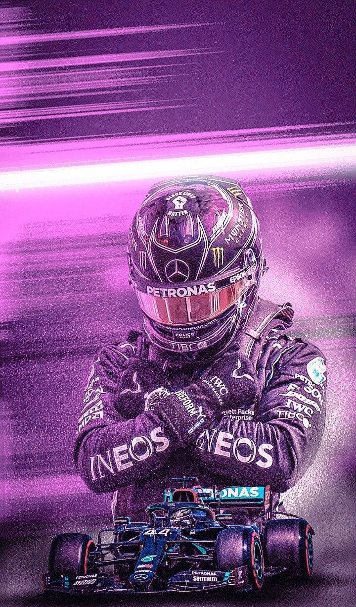 Lewis Hamilton F1 Wearing Racing Gear Background