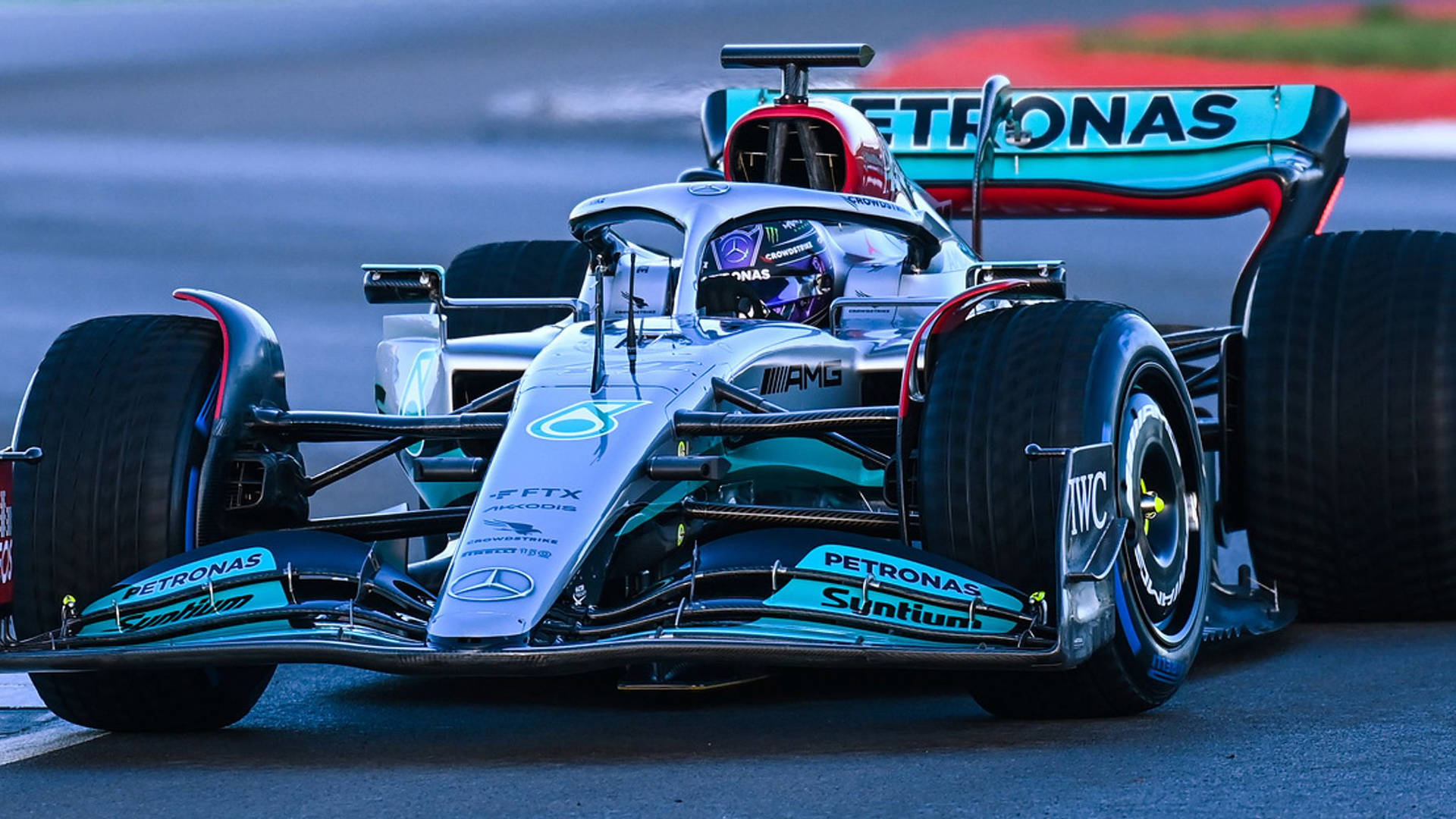 Lewis Hamilton Front View Background