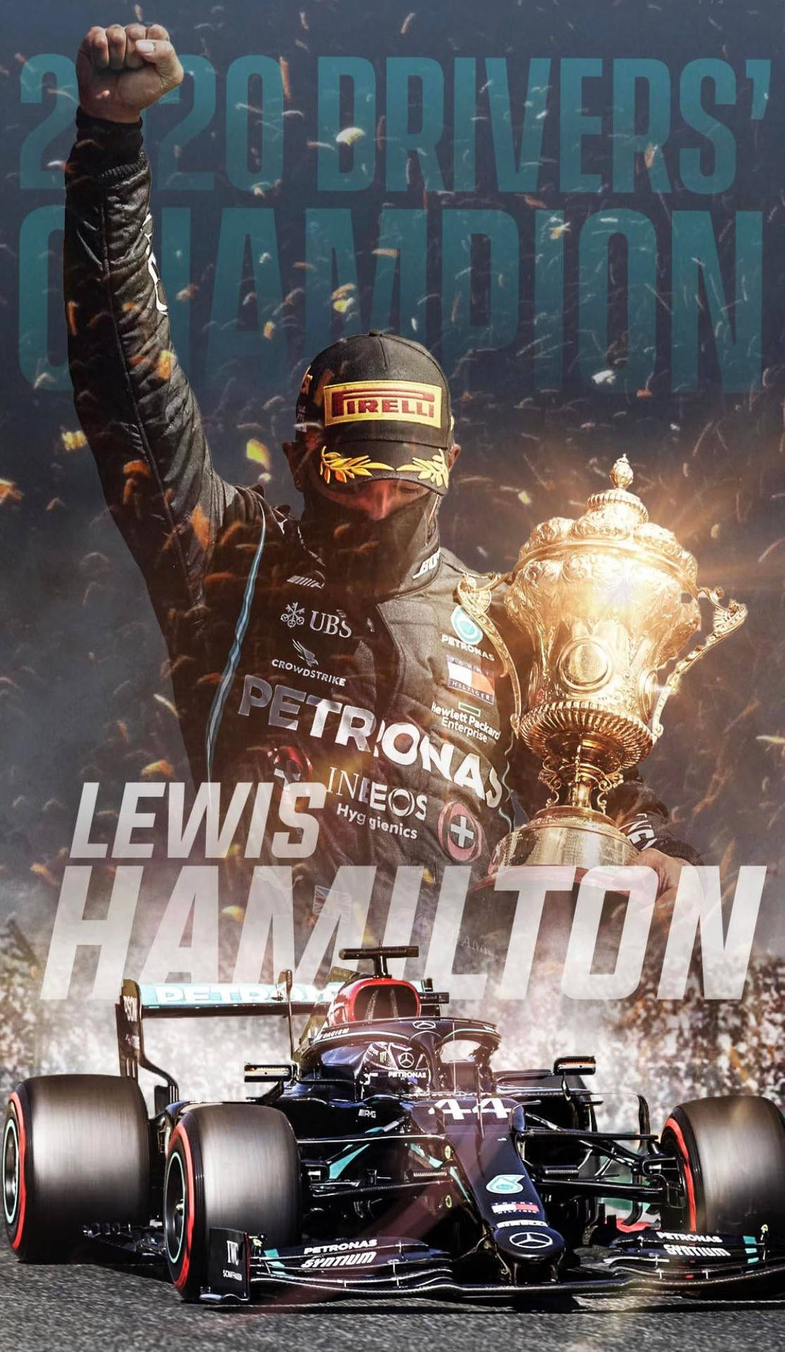 Lewis Hamilton Is The Driver For The 2020 Drivers' Champion Background