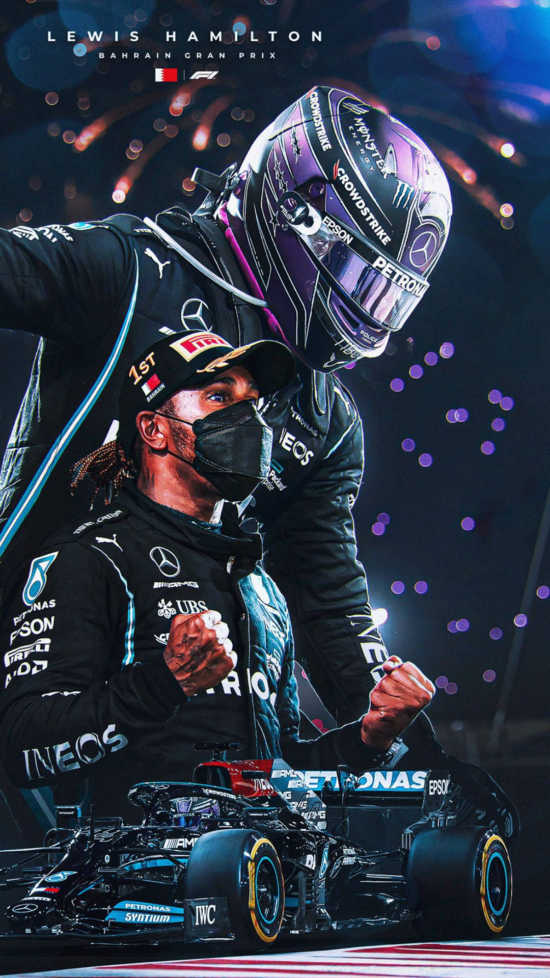 Lewis Hamilton Steers His Way To Victory Background