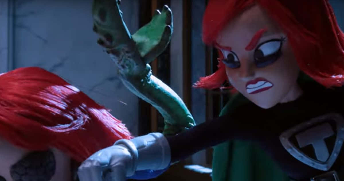 Lex Lightning Delivering A Powerful Punch In Supermansion Background