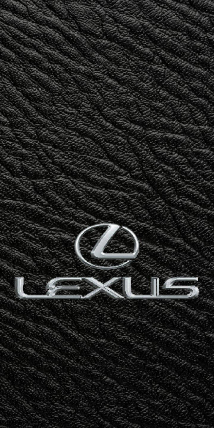 Lexus Logo On Black Leather Background