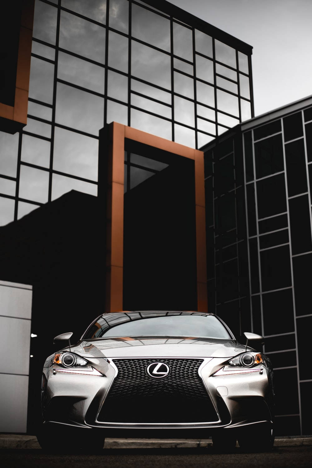 Lexus Logo On Car Front Background