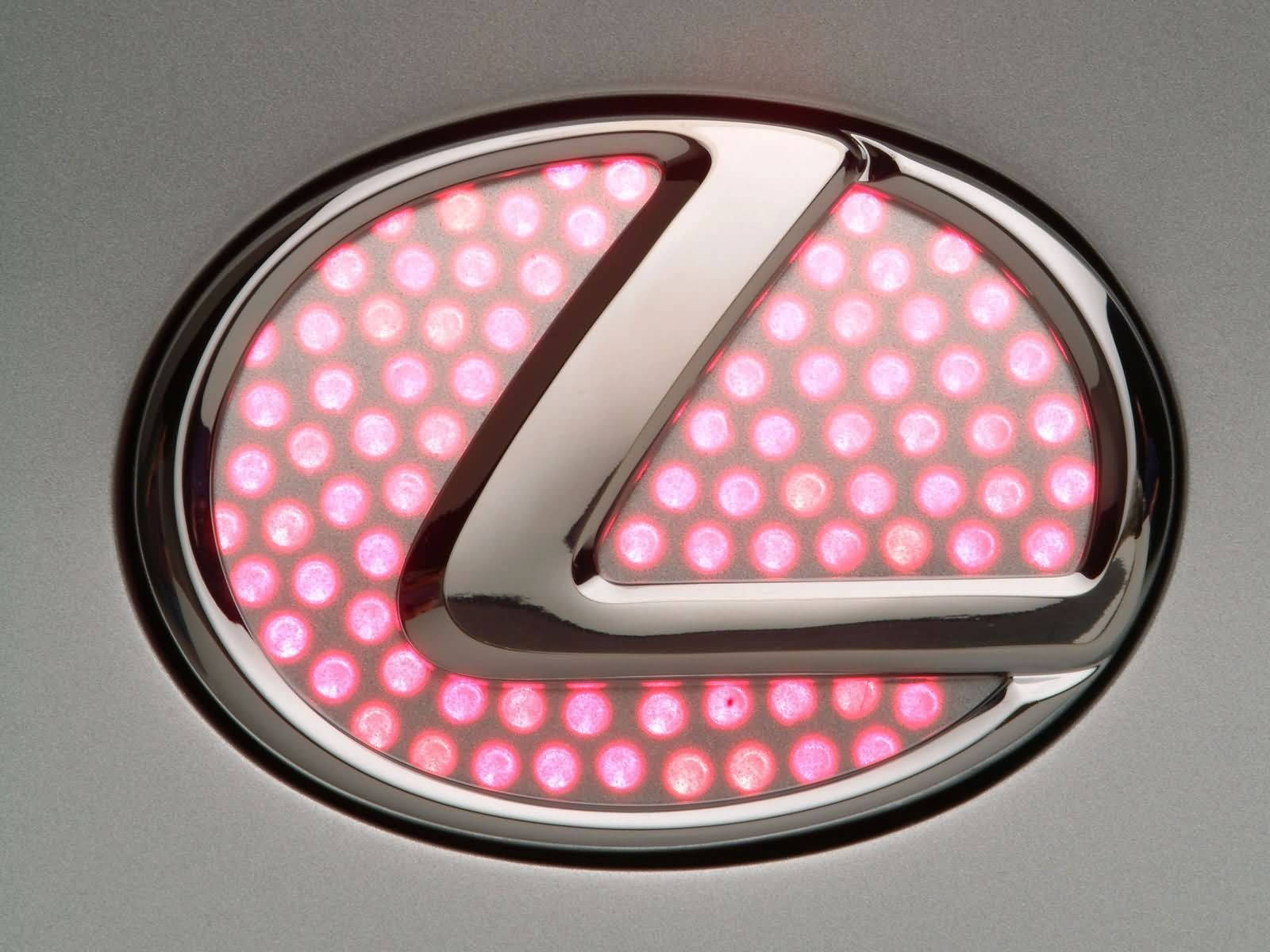 Lexus Logo With Pink Lights Background