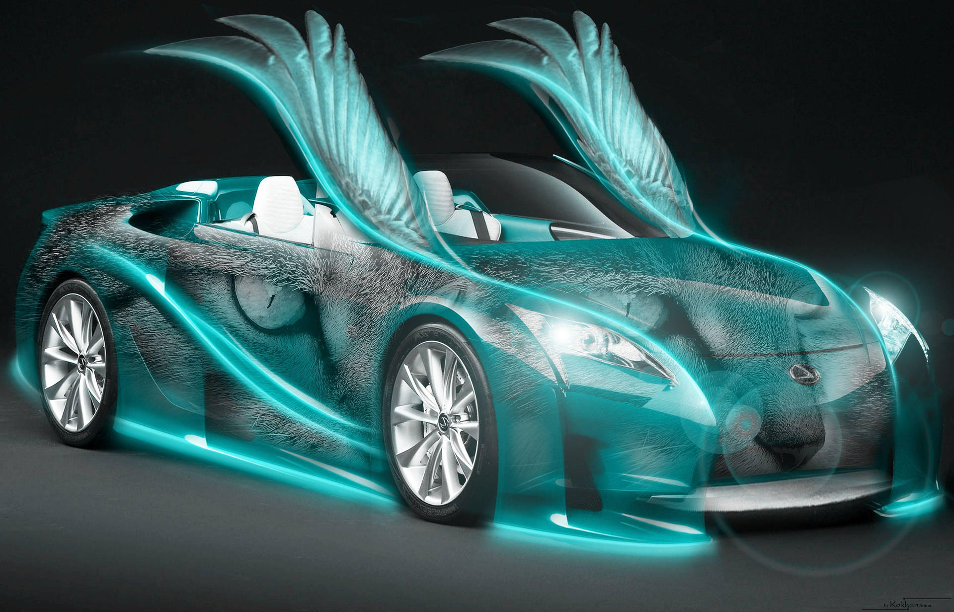 Lexus Neon Car Background