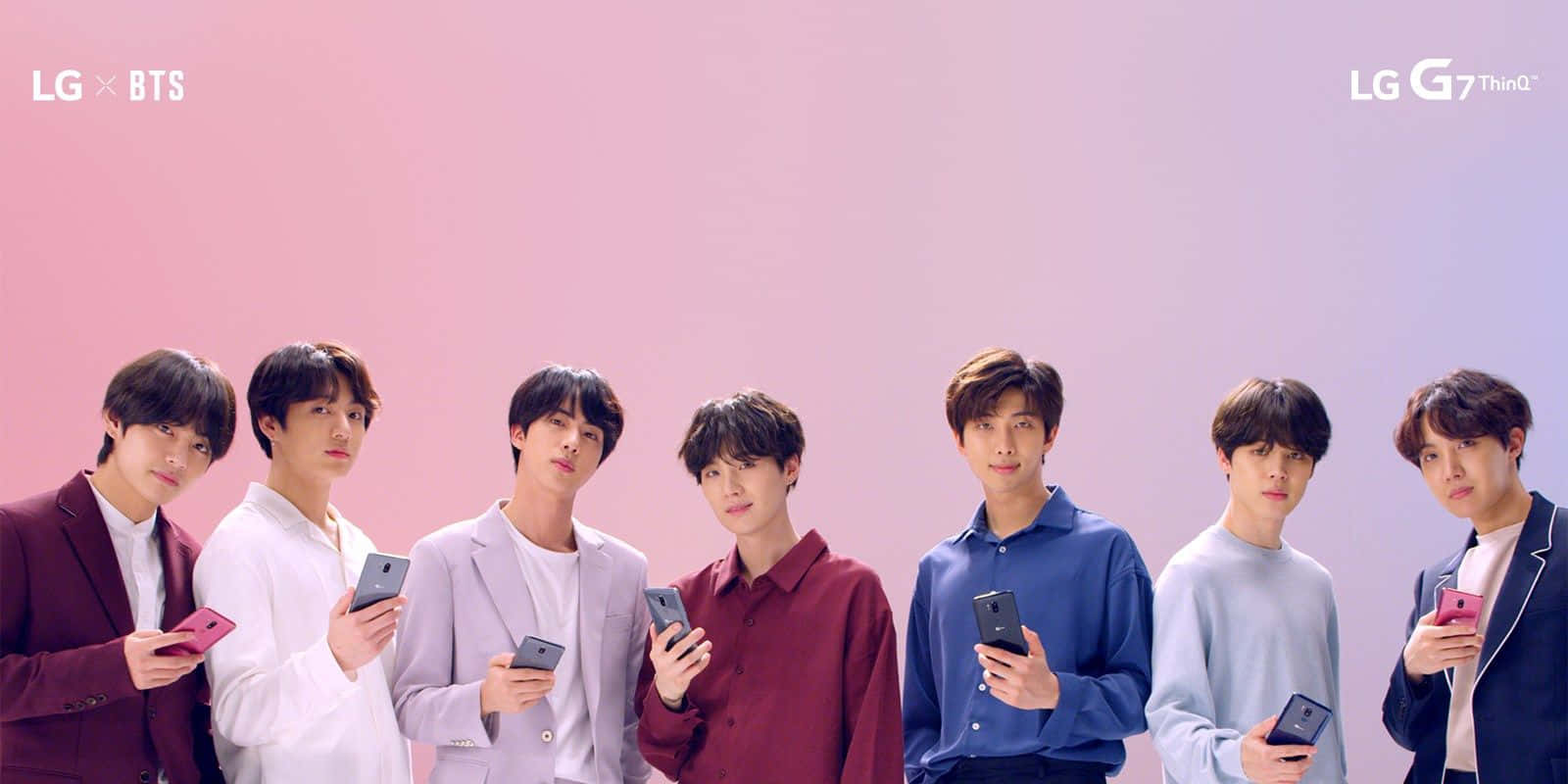 Lg G5 Ad Featuring A Group Of Young Men Background