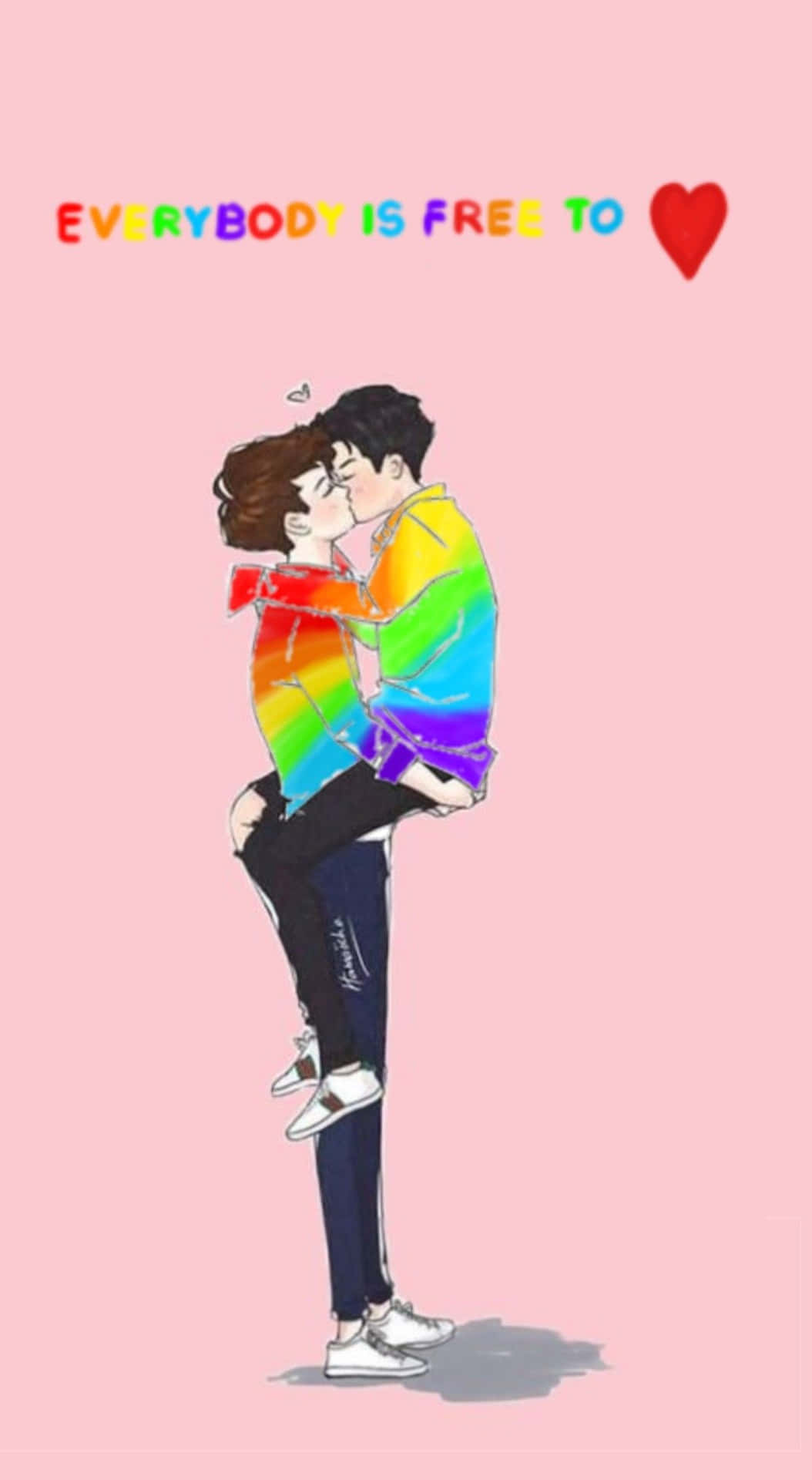 Lgbt Anime Boy Lovers Background