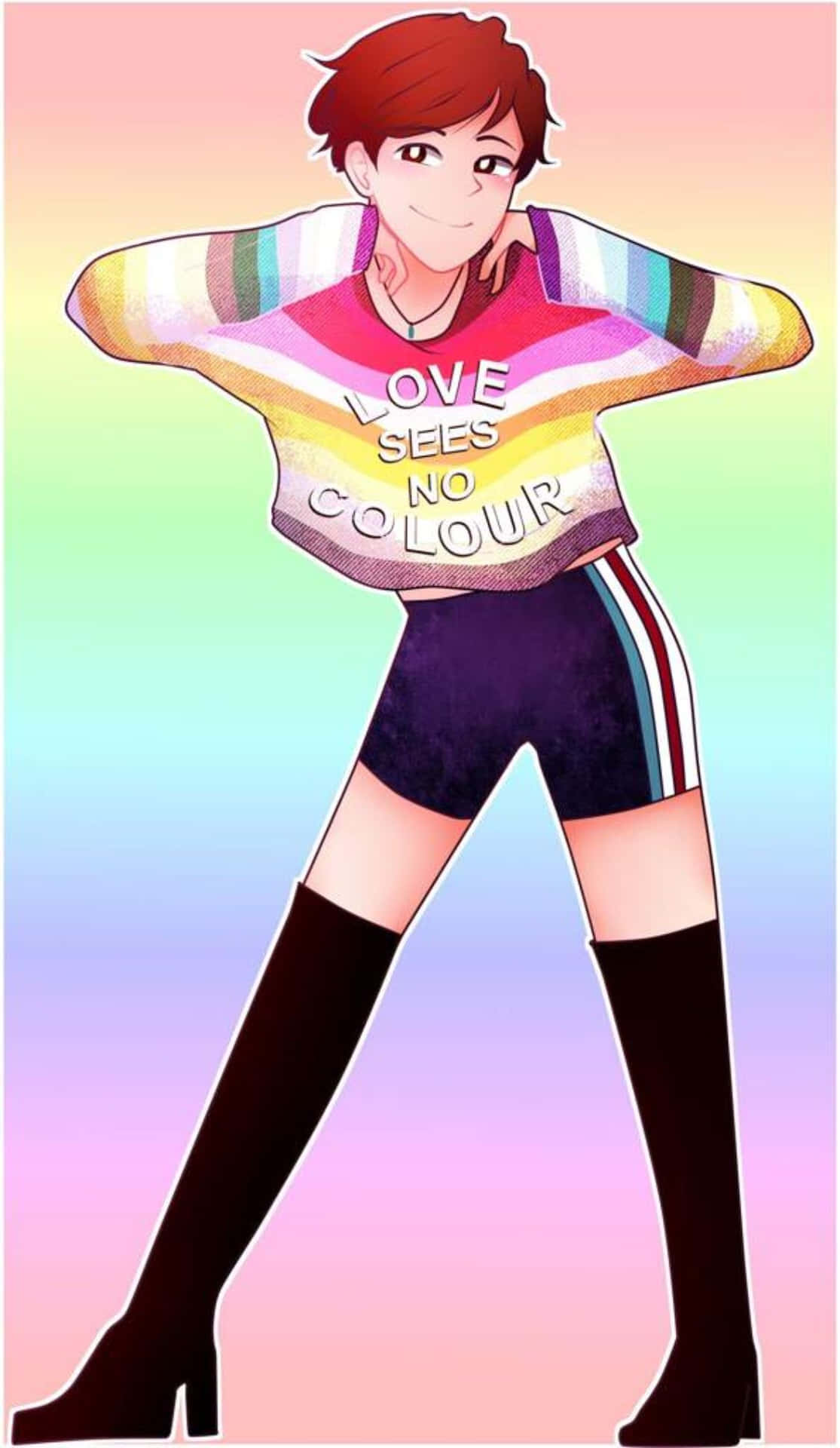 Lgbt Anime Girl Background