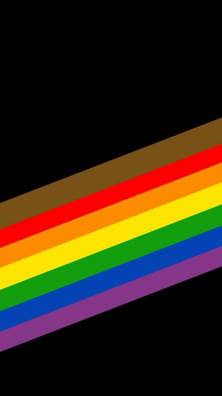 Lgbt Pride Rainbow In Diagonal Iphone Background