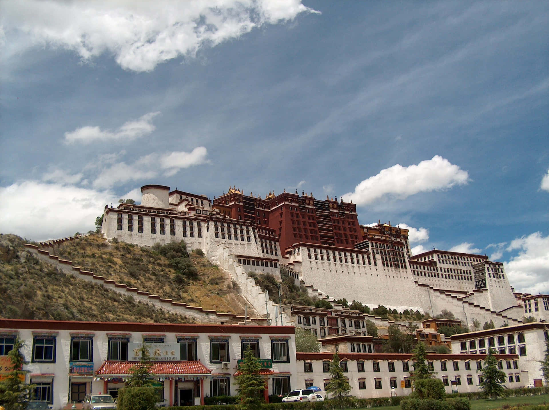 Lhasa Boasts Numerous Wonderful Views Background