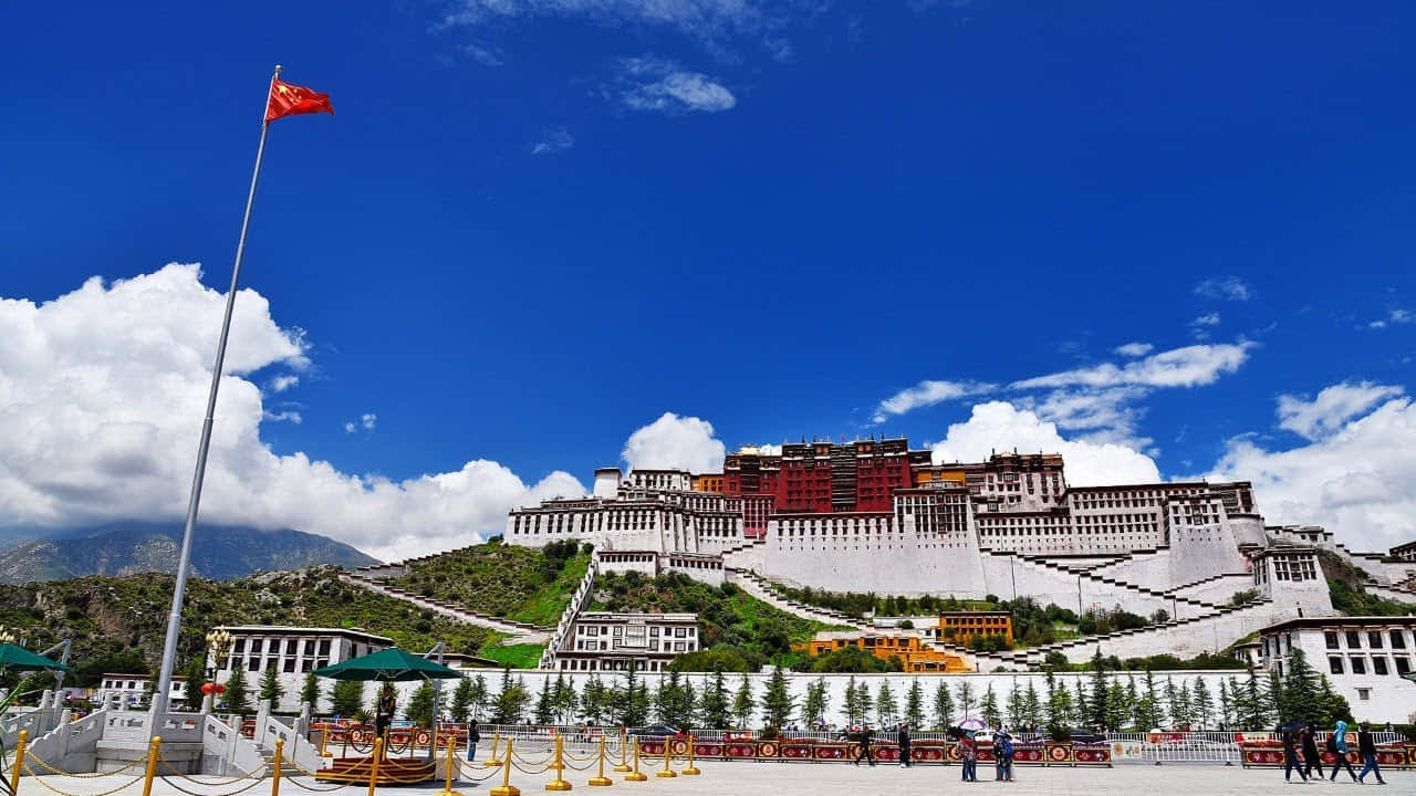 Lhasa's Potala Palace From A Distance