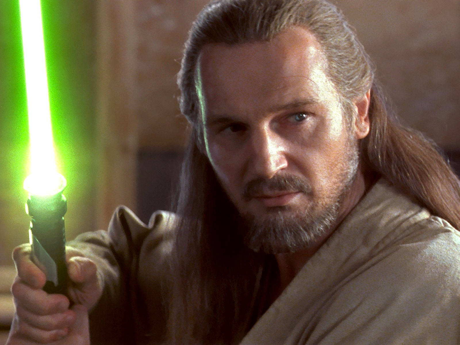 Liam Neeson Qui-gon Jinn Star Wars Light Saber