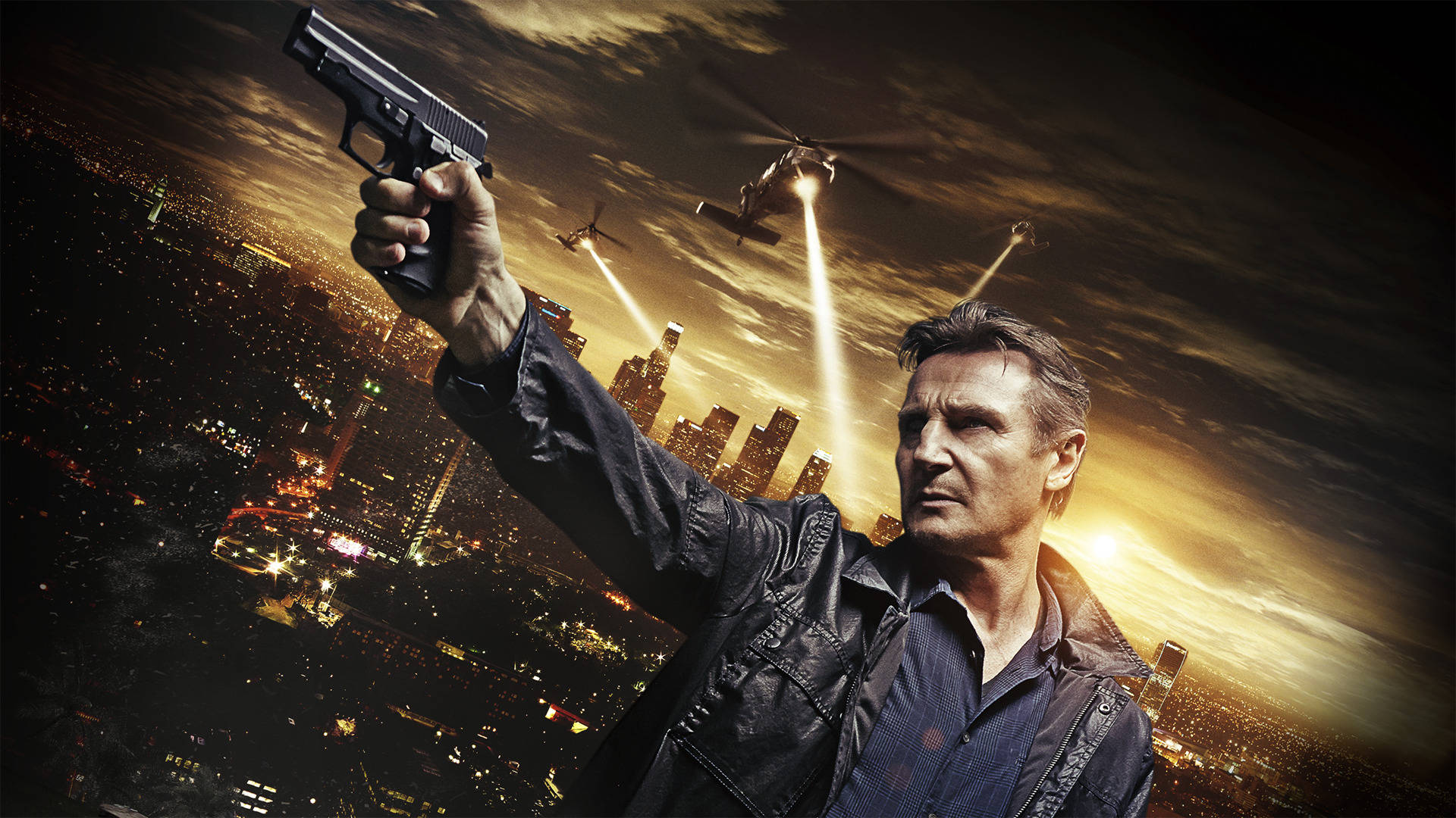 Liam Neeson Taken 3 Movie Poster Gun Pose Background