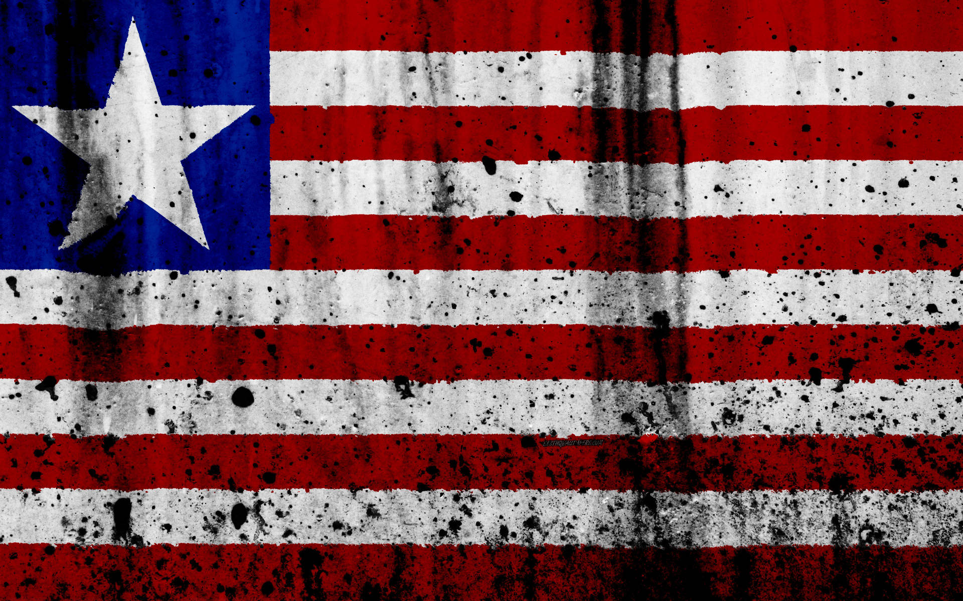 Liberia Flag Digital Art Background