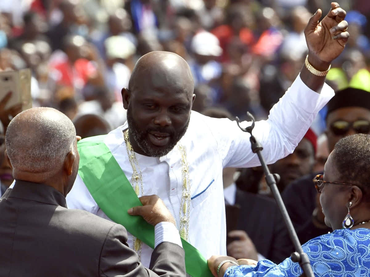 Liberian President George Weah At Swearing-in Ceremony