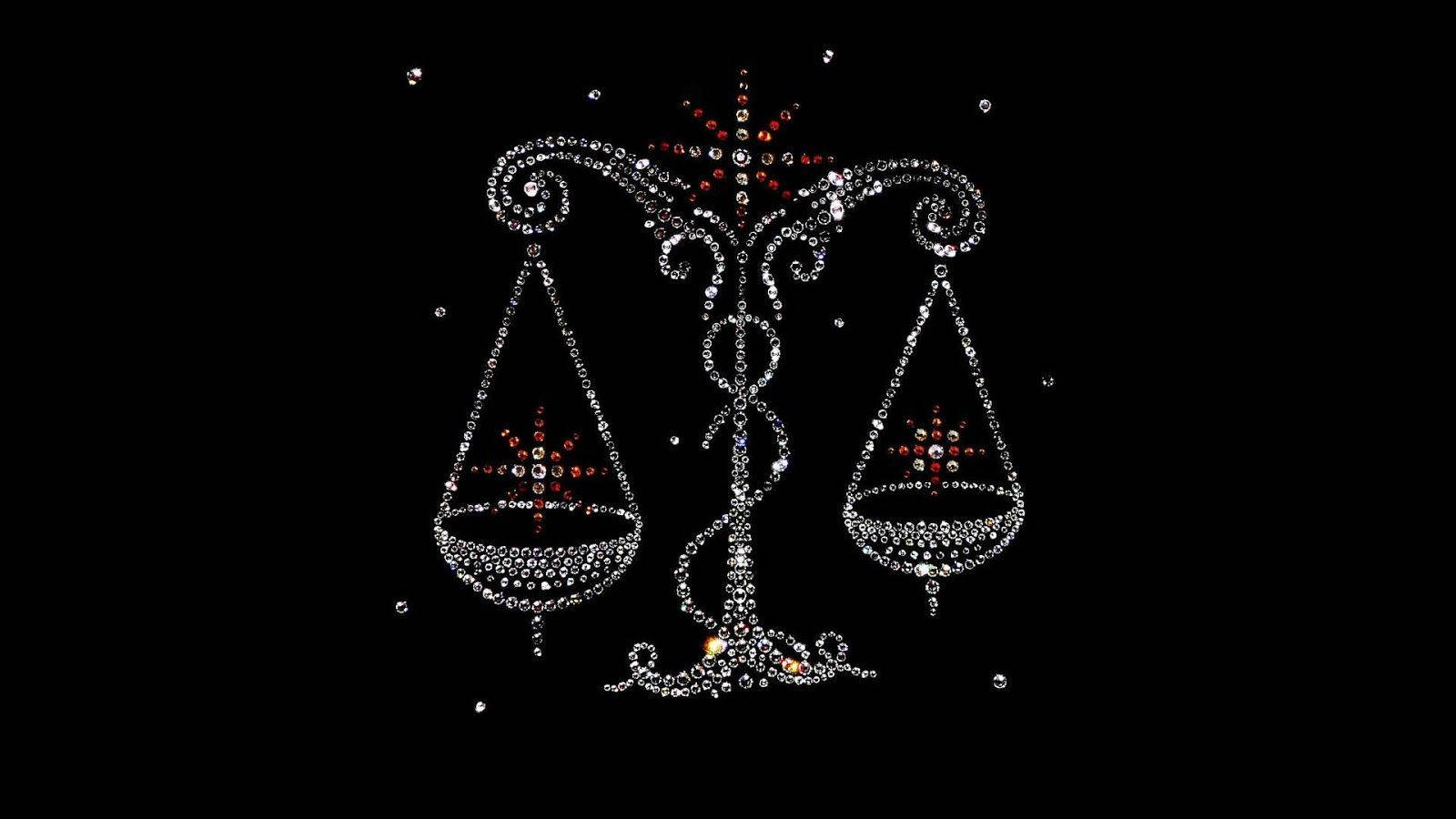 Libra Bejeweled Scale Background