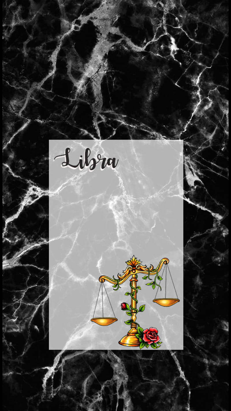Libra Black Marble Background