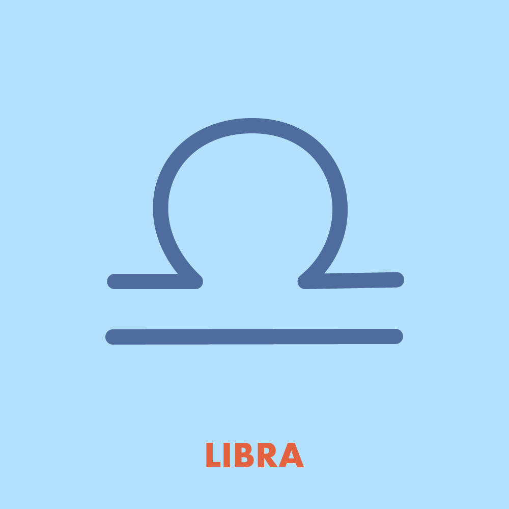 Libra Blue Symbol Background