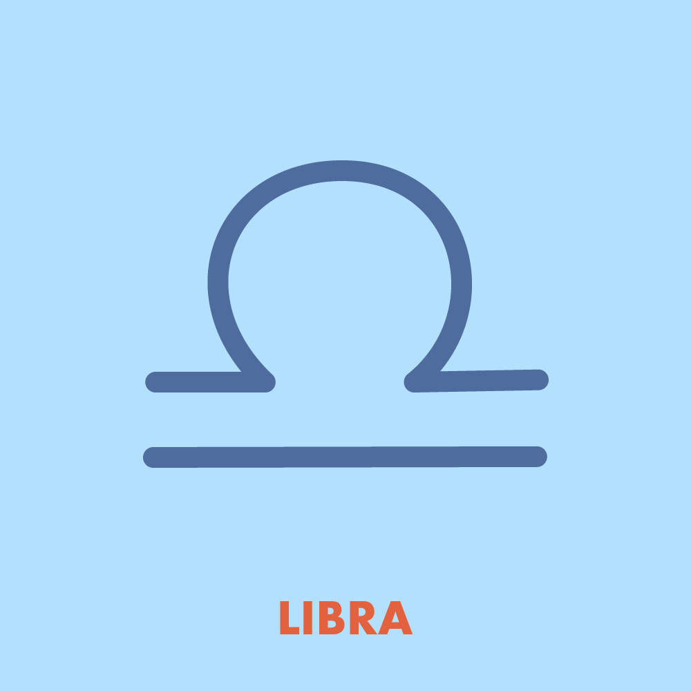 Libra Blue Symbol