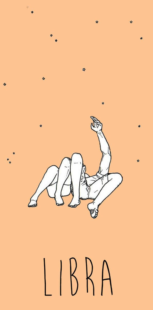 Libra Couple Lying Down Background