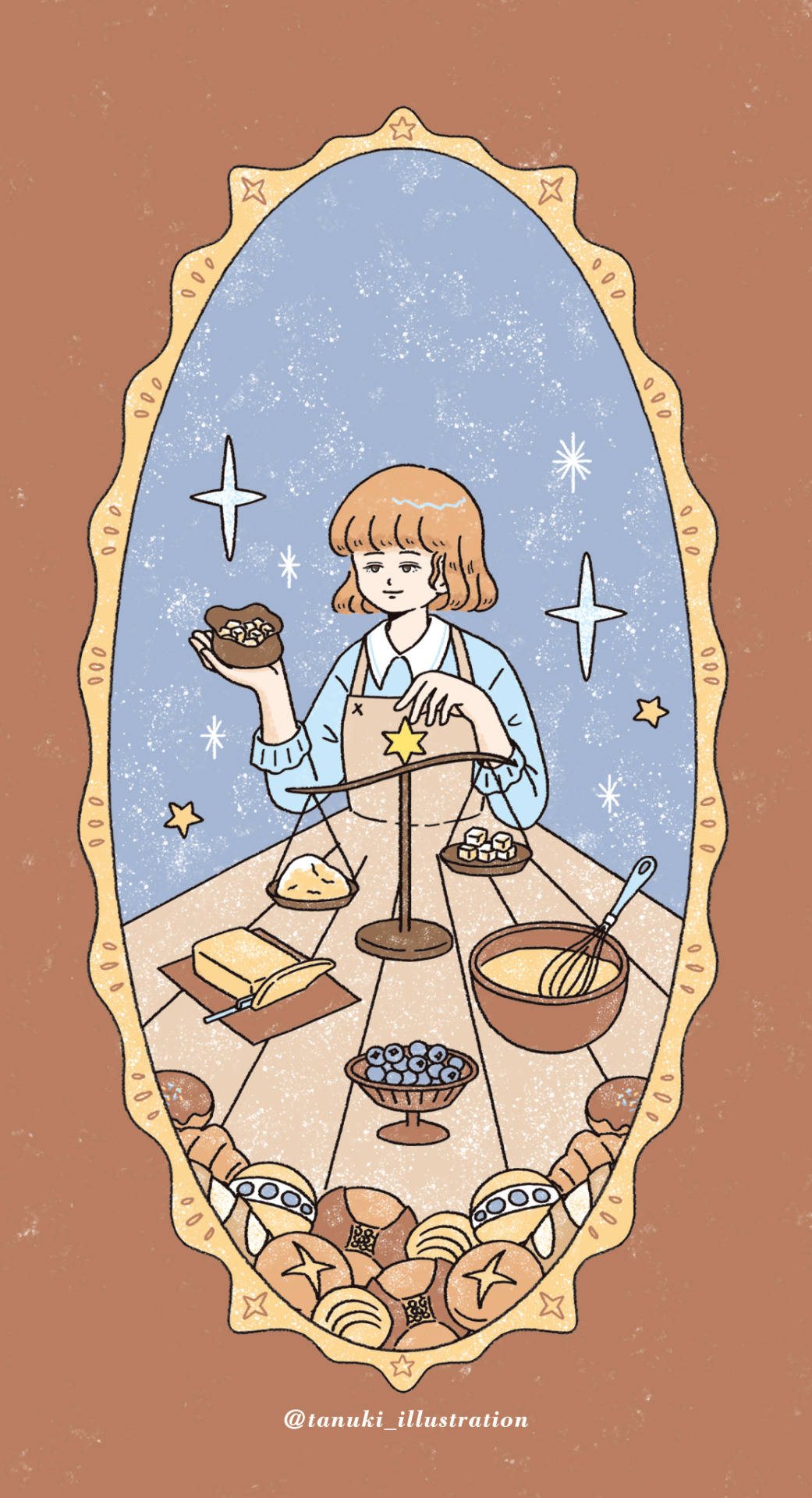 Libra Girl Baking Background