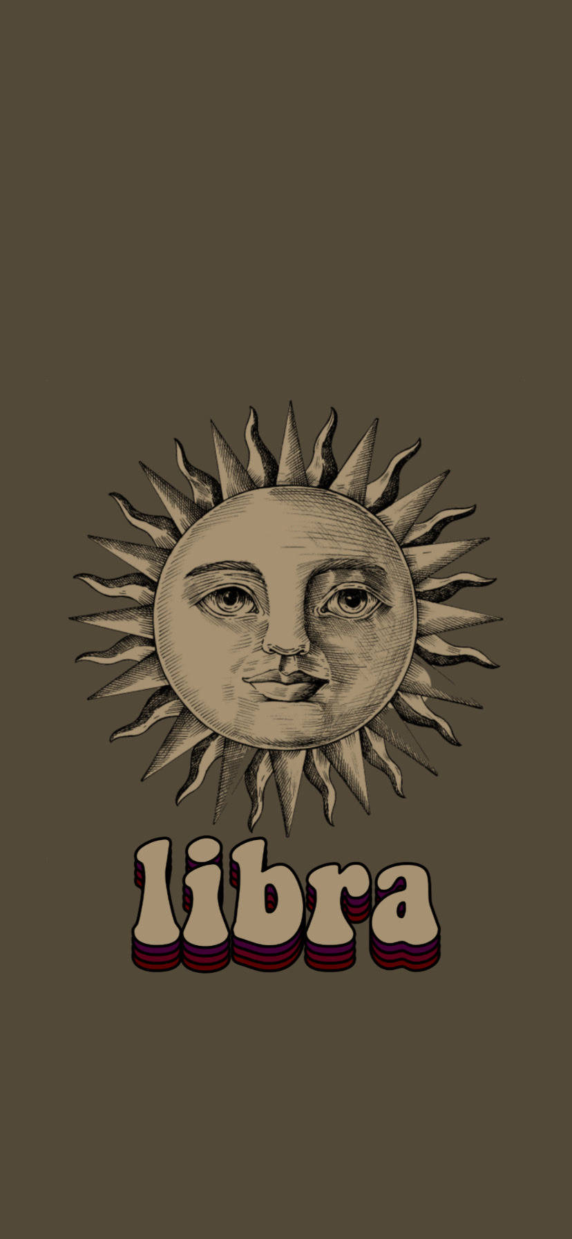 Libra Sun Brown Background