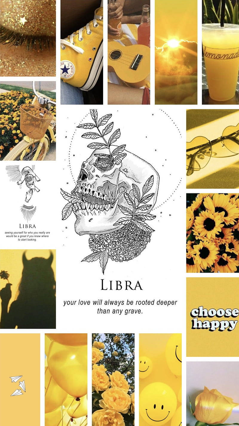 Libra Yellow Collage