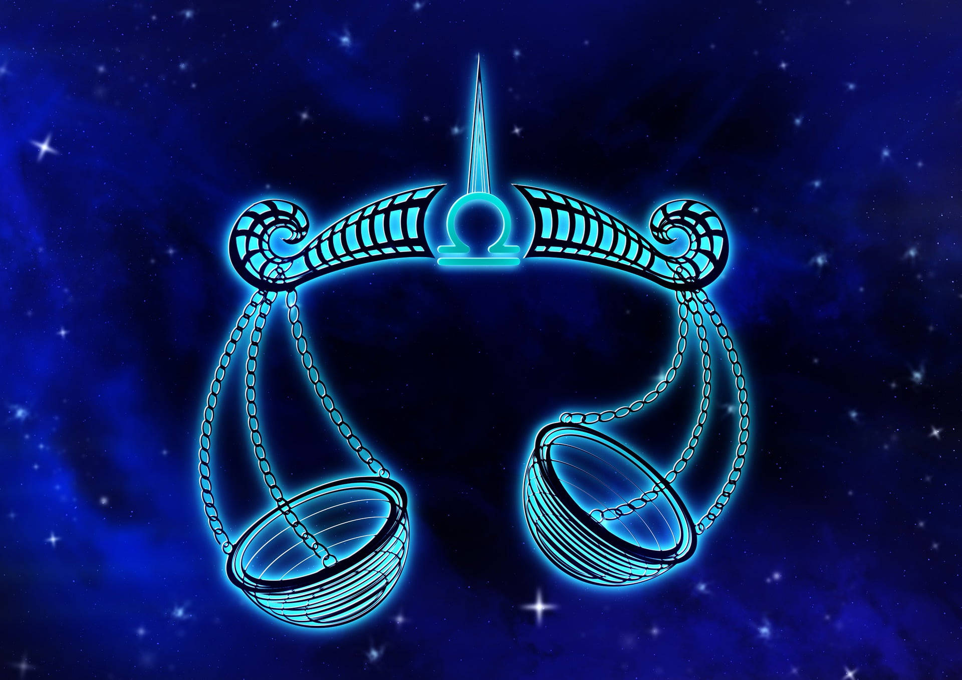 Libra Zodiac Galaxy Background