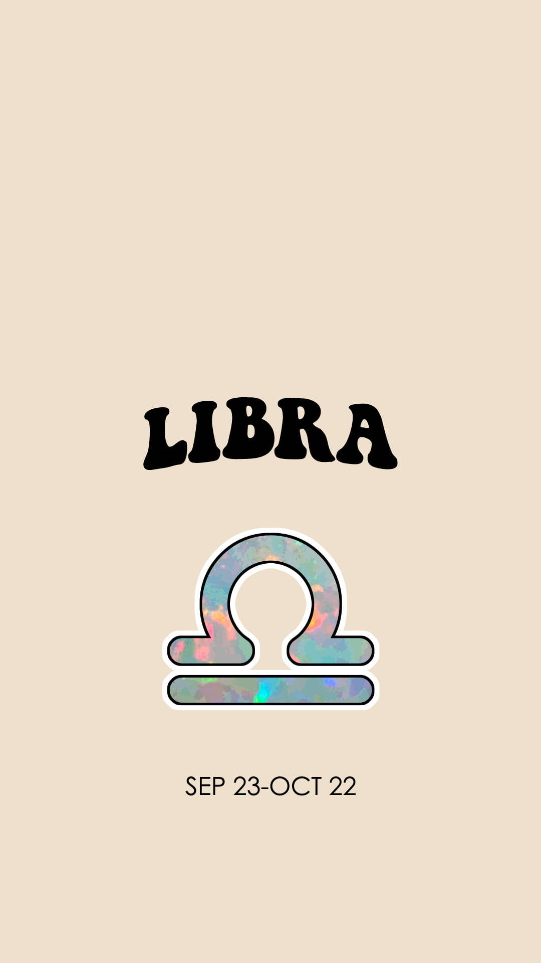 Libra Zodiac Holographic Background