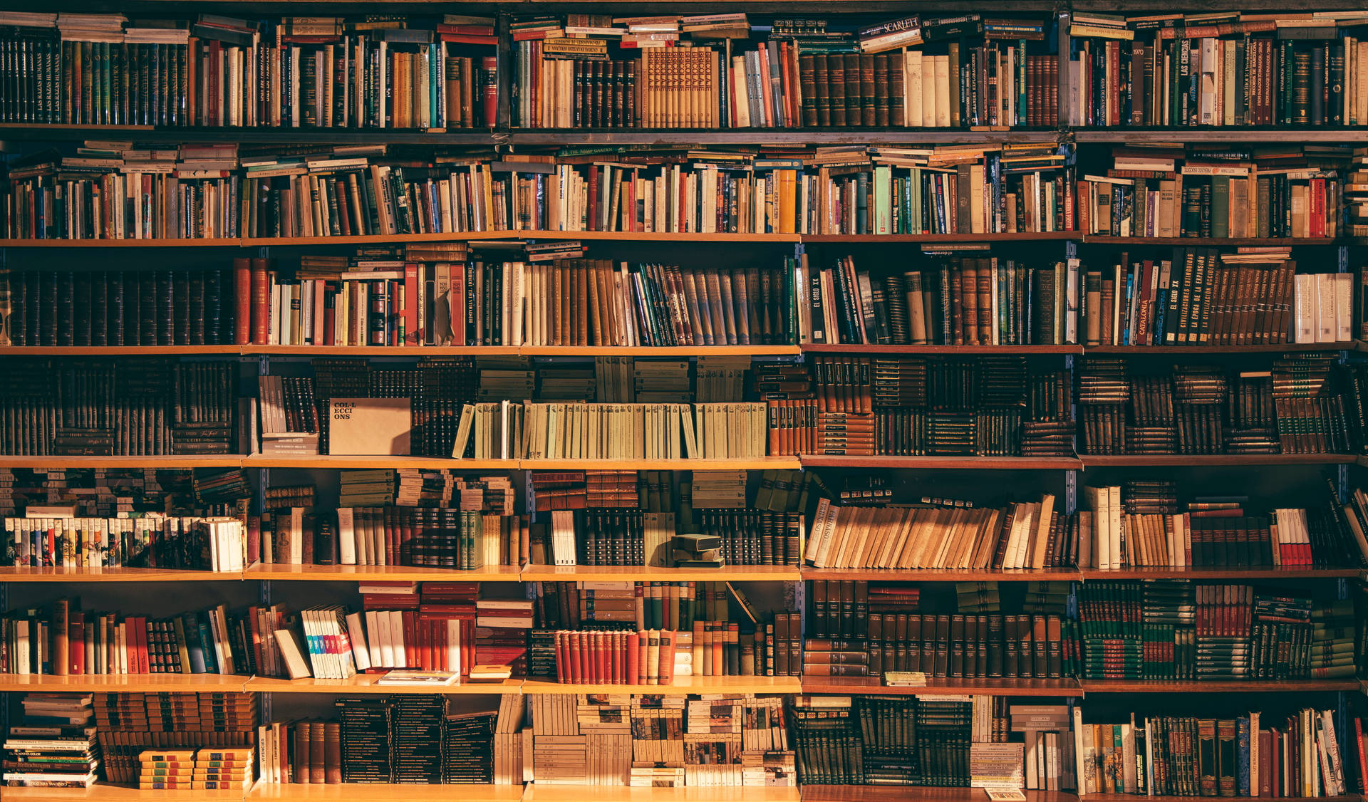 Library Filled With Books Background