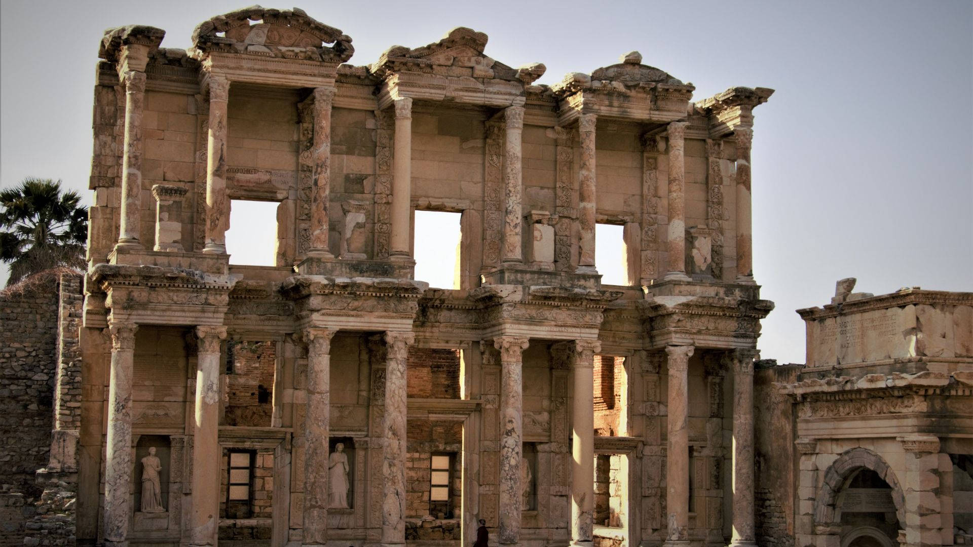 Library Of Celsus Background
