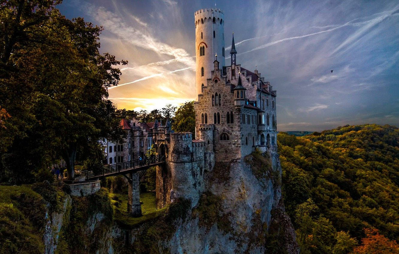 Lichtenstein Castle Sunset