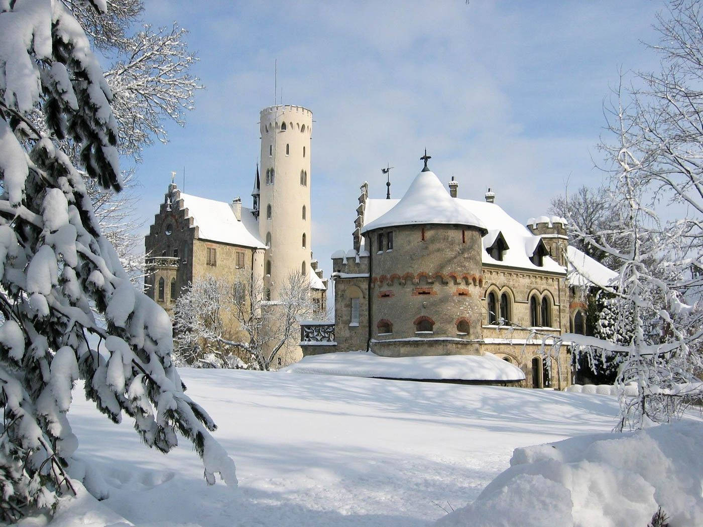 Lichtenstein Castle Winter