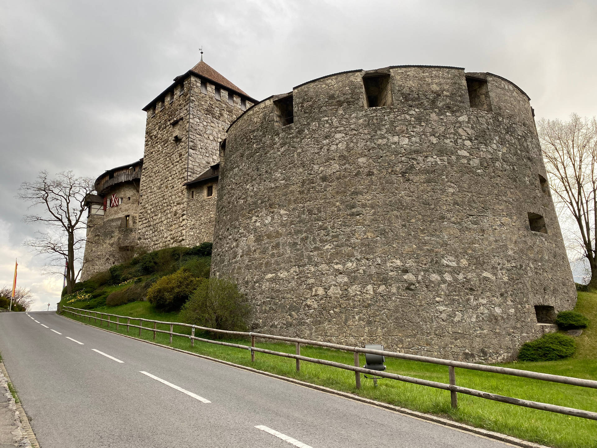 Lichtenstein Vaduz Castle Walls Background