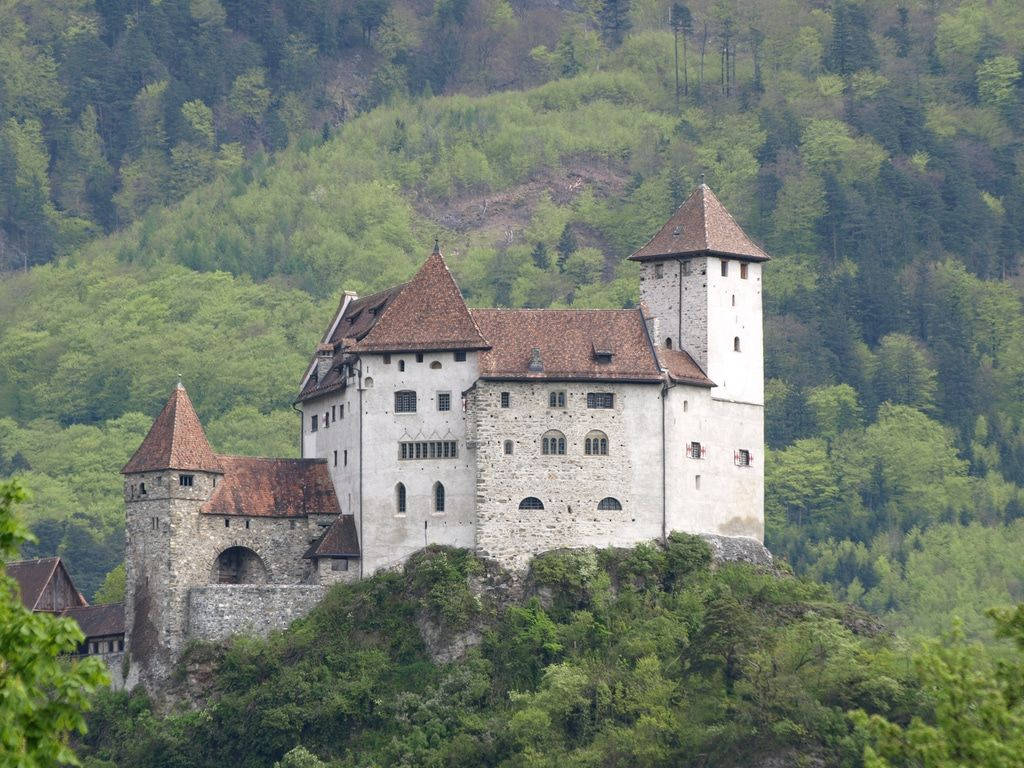 Liechtenstein Burg Gutenberg Details Background
