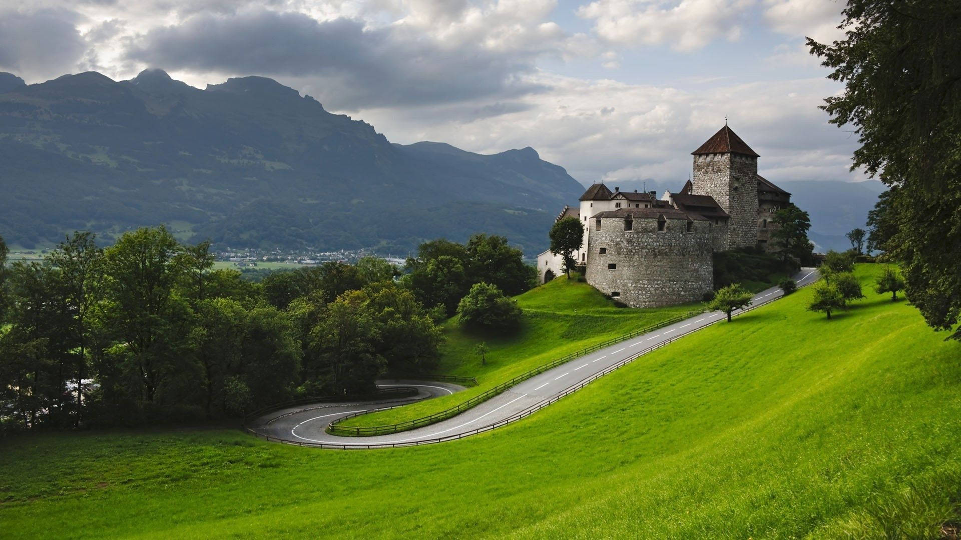 Liechtenstein Green Grass Background