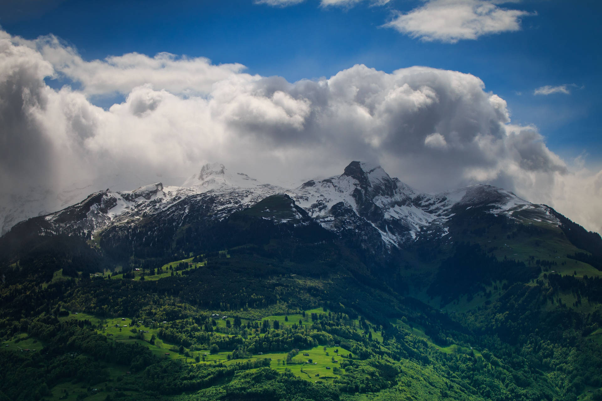 Liechtenstein Mountain And Clouds