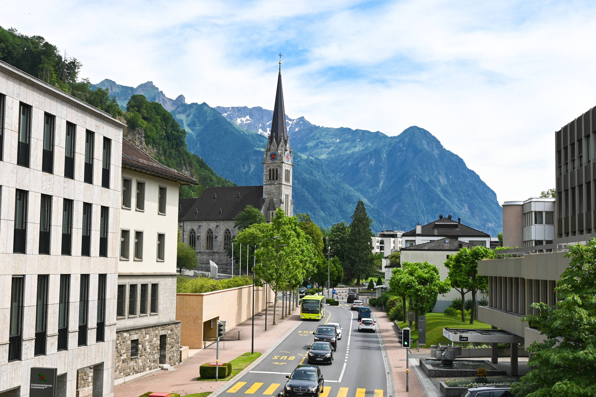Liechtenstein St. Florin Cathedral Background