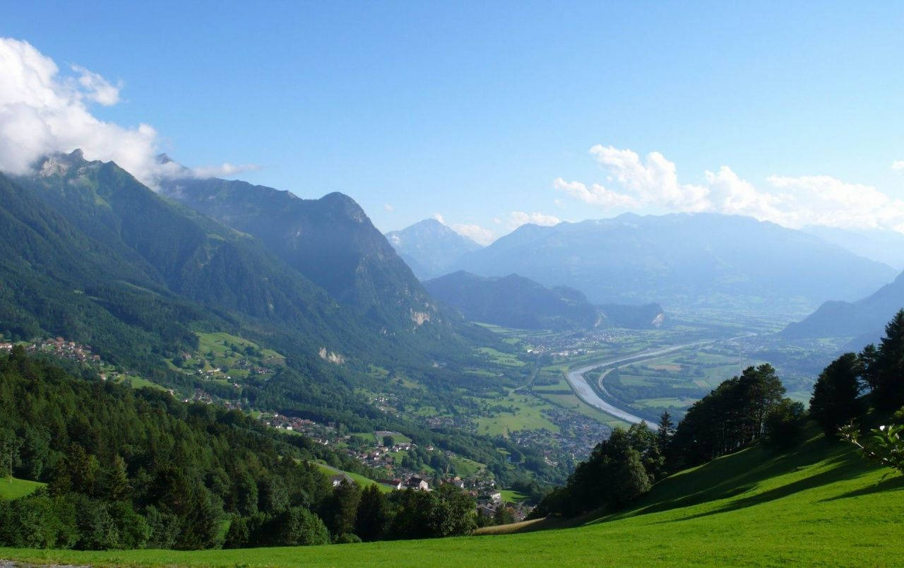 Liechtenstein Top View Background