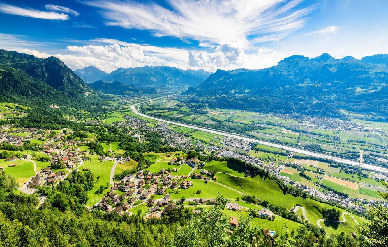 Liechtenstein Triesenberg Landscape Background