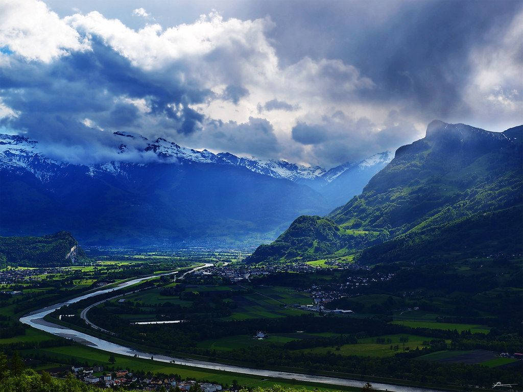 Liechtenstein Triesenberg Landscape Background