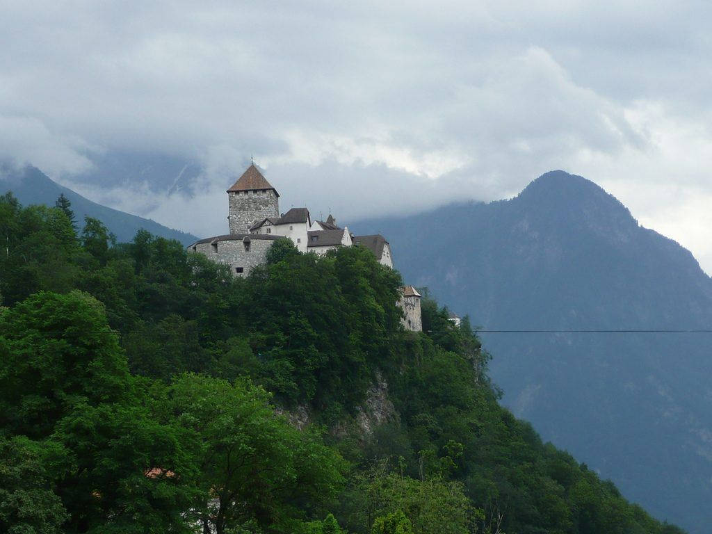 Liechtenstein Vaduz Castle From Afar