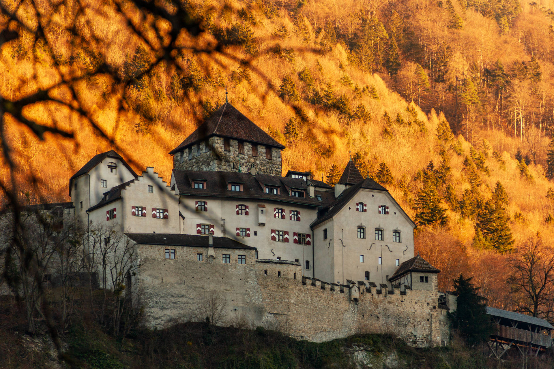 Liechtenstein Vaduz Castle Front