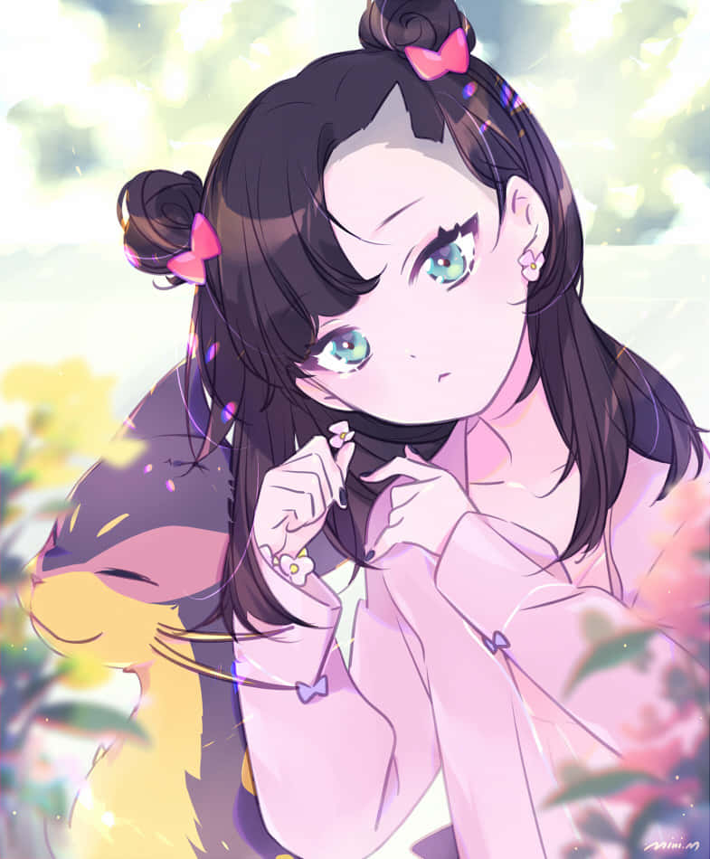 Liepard Cuddling Marnie Background