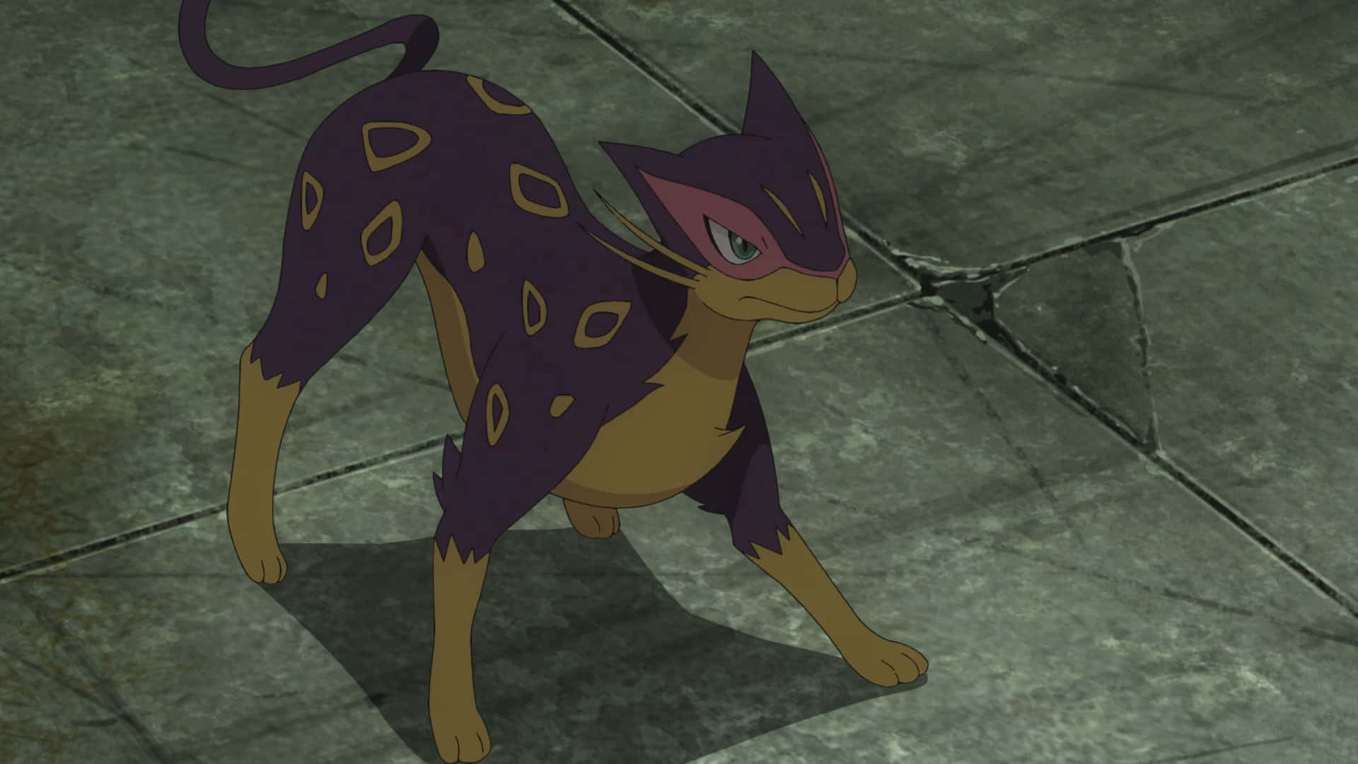 Liepard In Anime Background